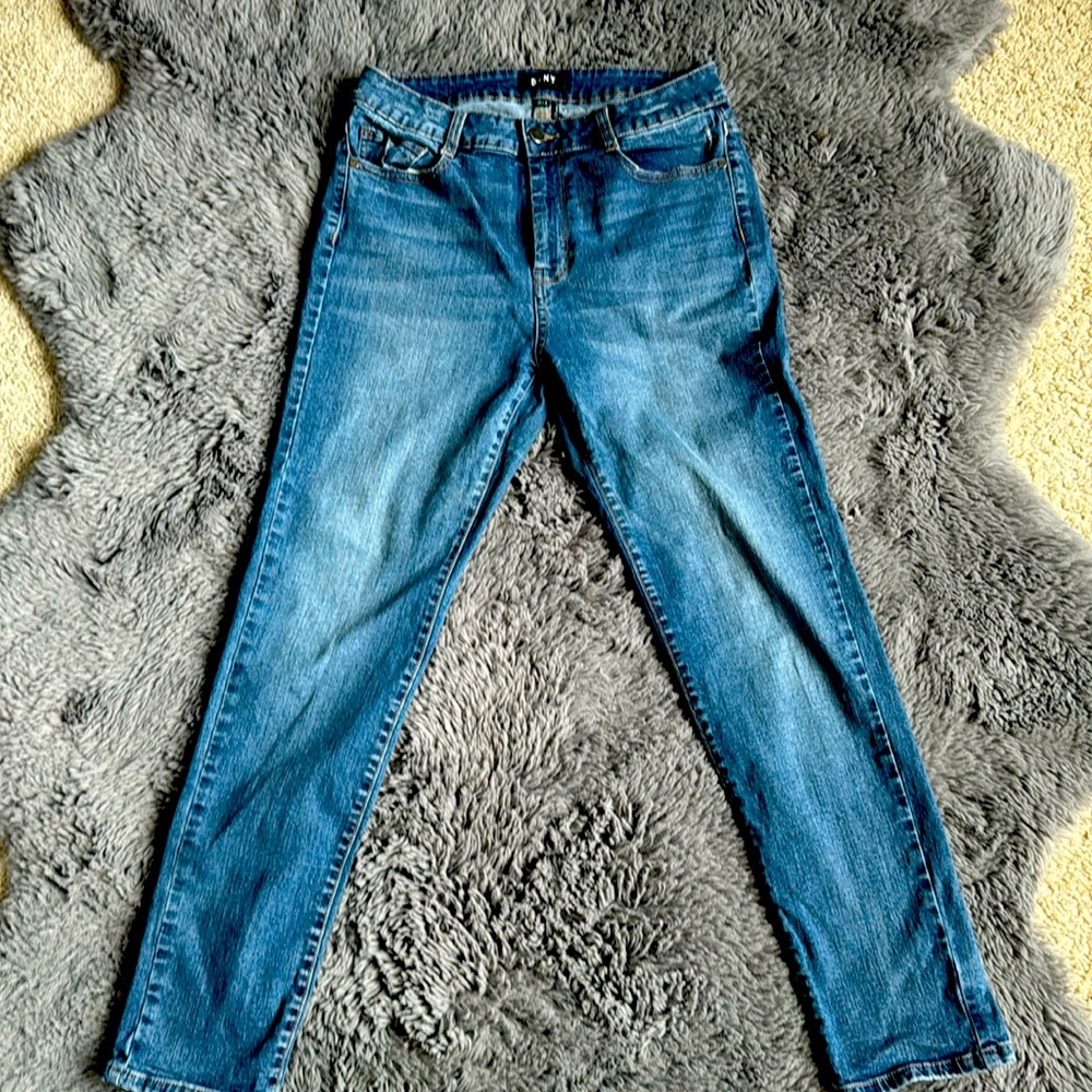 DNKY blue denim skiing jeans